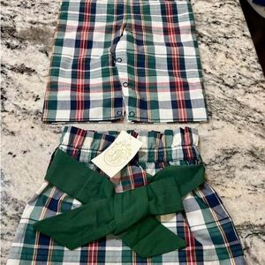 The Beaufort Bonnet Company Plaid One Piece - Green and Blue